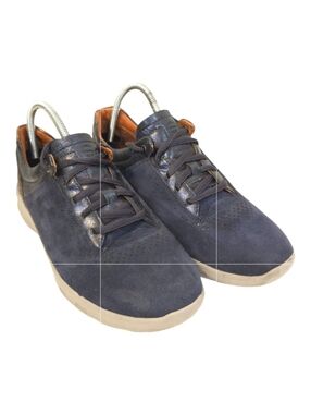 Rockport Womens Lets Walk Ubal Leather Suede Sneakers Blue NAVY Shoes Size 9
